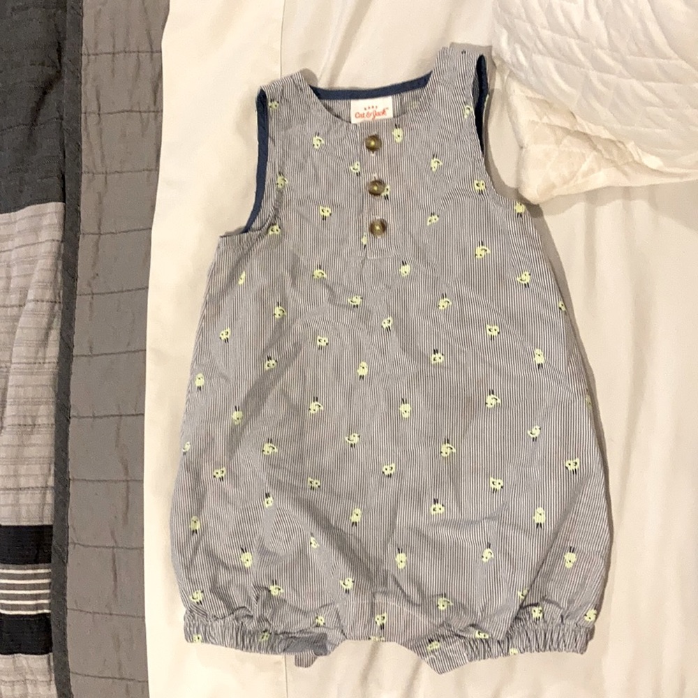Cat & Jack Blue and White Spring Romper